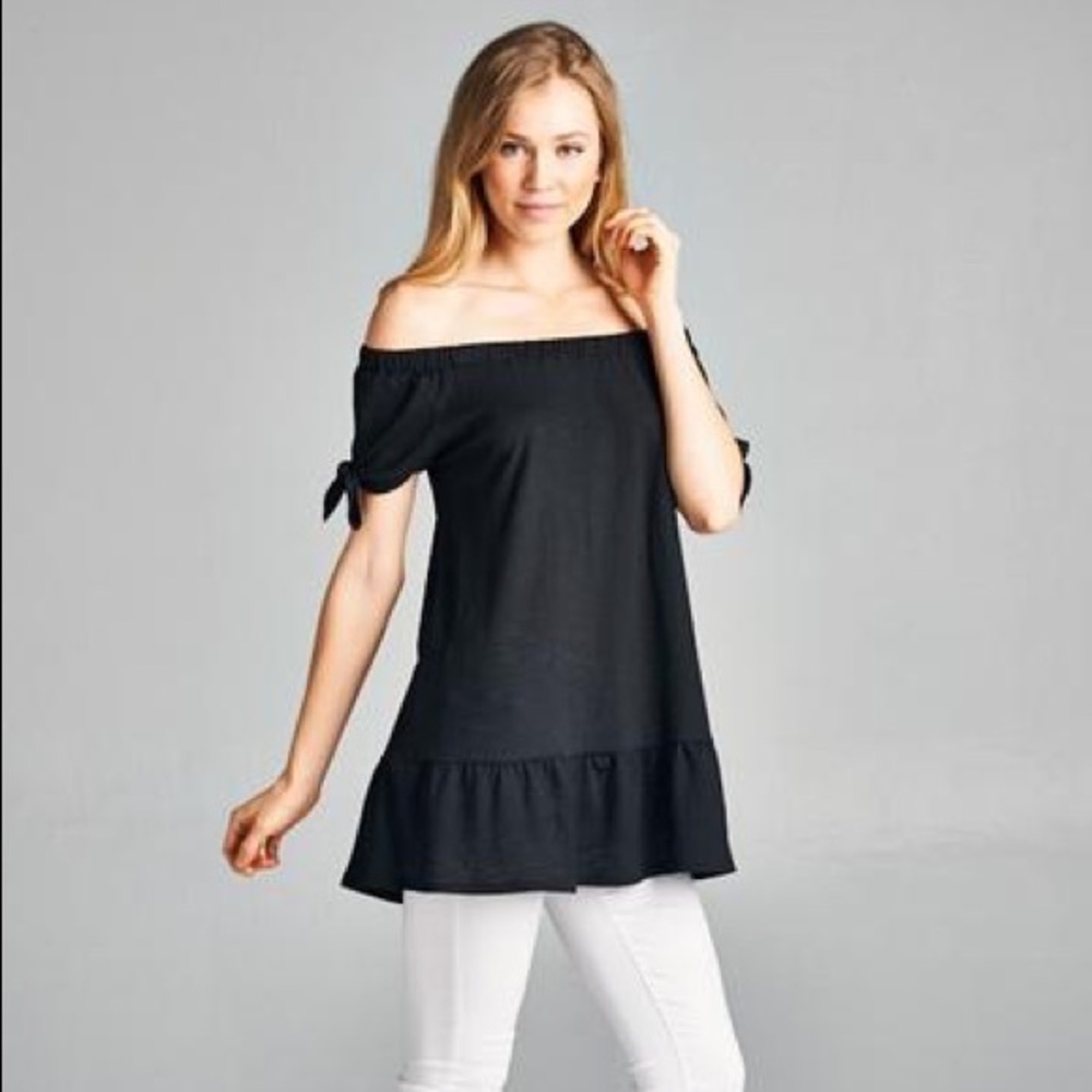Off Shoulder Tunic Top